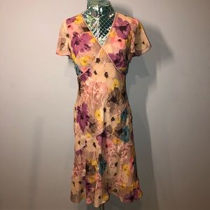 Sundance Silk Chiffon Tea Length Dress Size 4